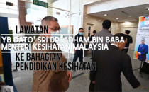 Lawatan YB Menteri Kesihatan Malaysia ke Bahagian Pendidikan Kesihatan